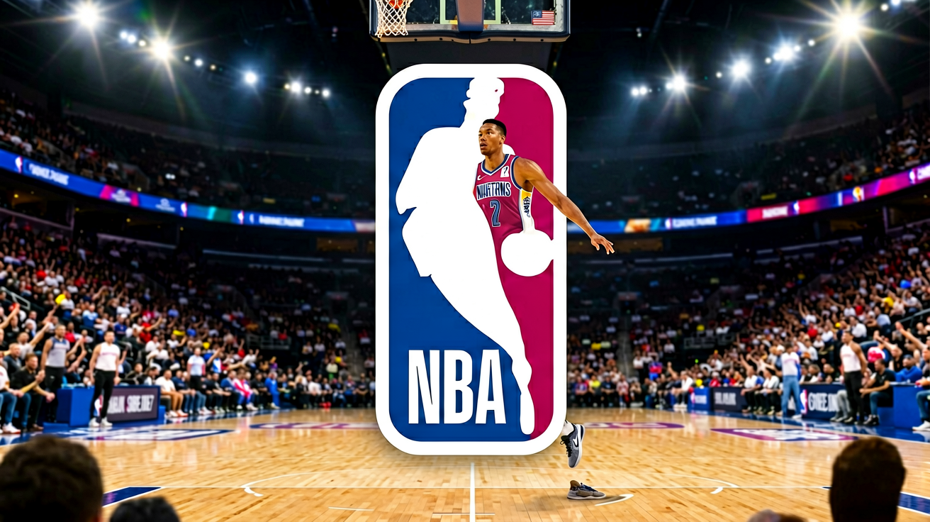 NBA篮球联赛标志，呈现美国职业篮球联赛内容